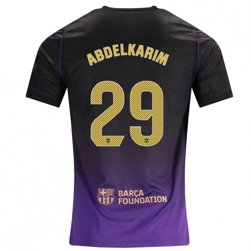Danxen Kinderen Hamza Abdelkarim #29 Paars Geel Zwart Uitshirt Uittenue 2026/27 T-Shirt België