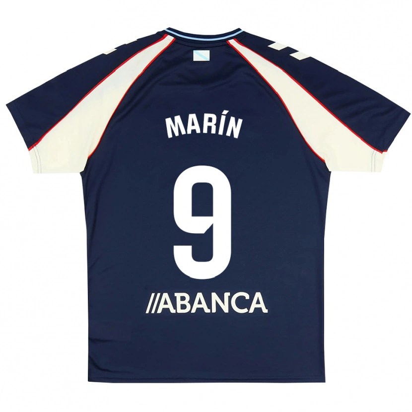 Danxen Kinderen Álvaro Marín #9 Koninklijk Blauw Rood Wit Uitshirt Uittenue 2026/27 T-Shirt België