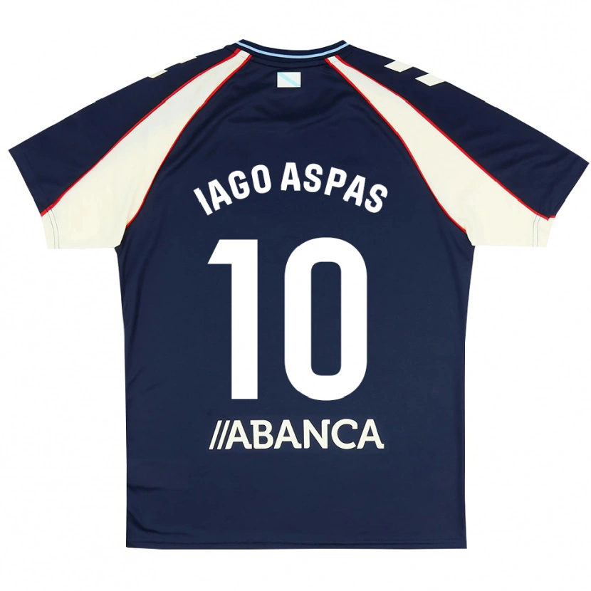 Danxen Kinderen Iago Aspas #10 Koninklijk Blauw Rood Wit Uitshirt Uittenue 2026/27 T-Shirt België