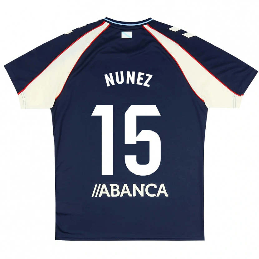 Danxen Kinderen Álvaro Núñez #15 Koninklijk Blauw Rood Wit Uitshirt Uittenue 2026/27 T-Shirt België
