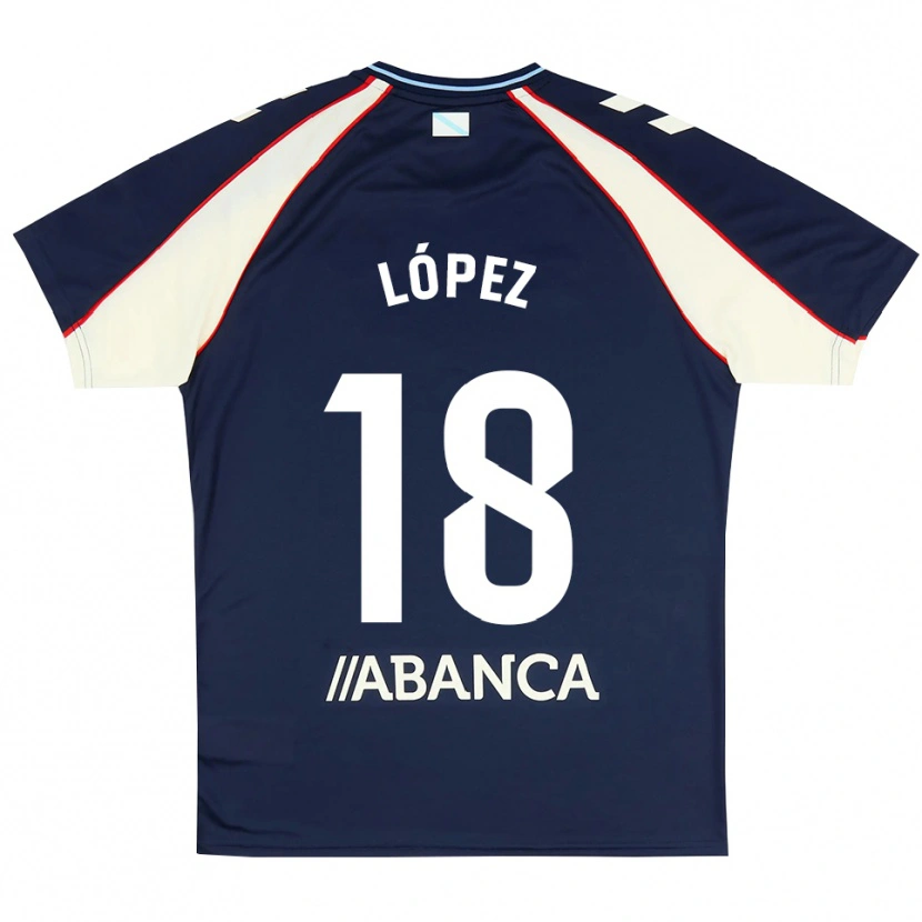 Danxen Kinderen Diego López #18 Koninklijk Blauw Rood Wit Uitshirt Uittenue 2026/27 T-Shirt België