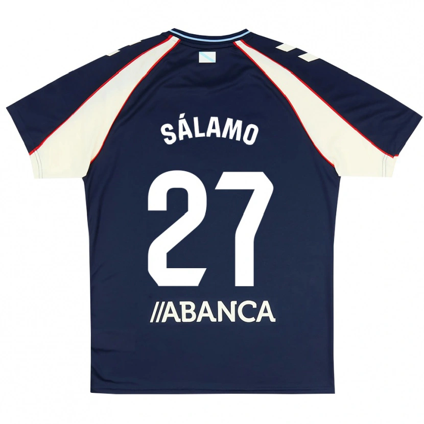Danxen Kinderen Jorge Sálamo #27 Koninklijk Blauw Rood Wit Uitshirt Uittenue 2026/27 T-Shirt België