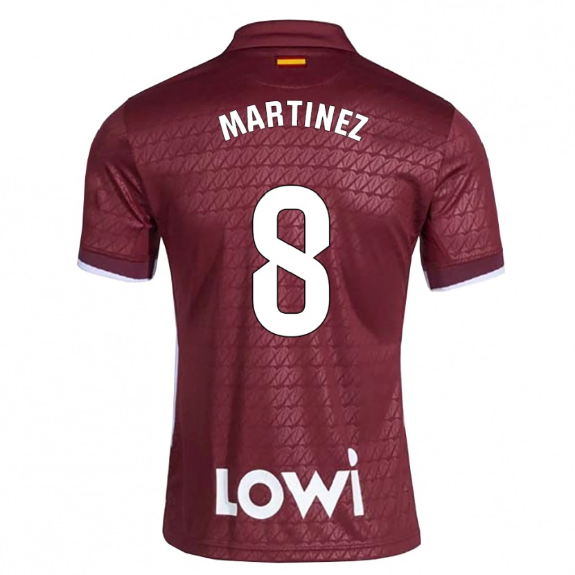Danxen Kinderen Jesús Martínez #8 Donkerrood Wit Uitshirt Uittenue 2026/27 T-Shirt België