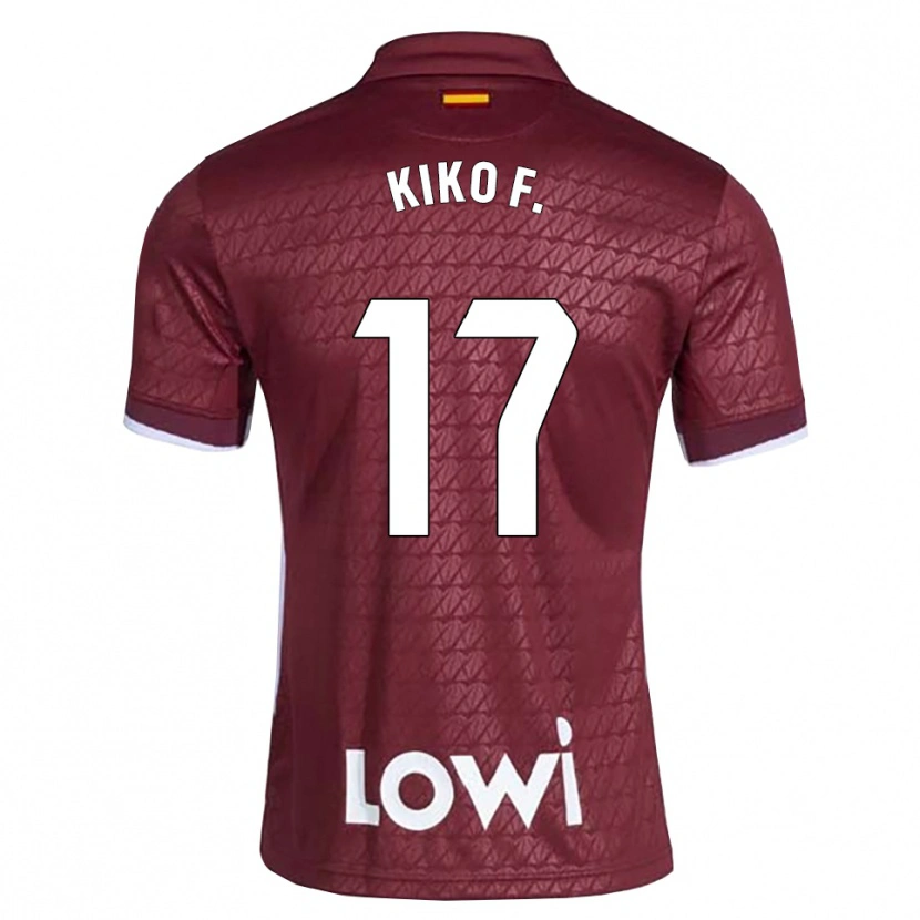 Danxen Kinderen Kiko Femenía #17 Donkerrood Wit Uitshirt Uittenue 2026/27 T-Shirt België