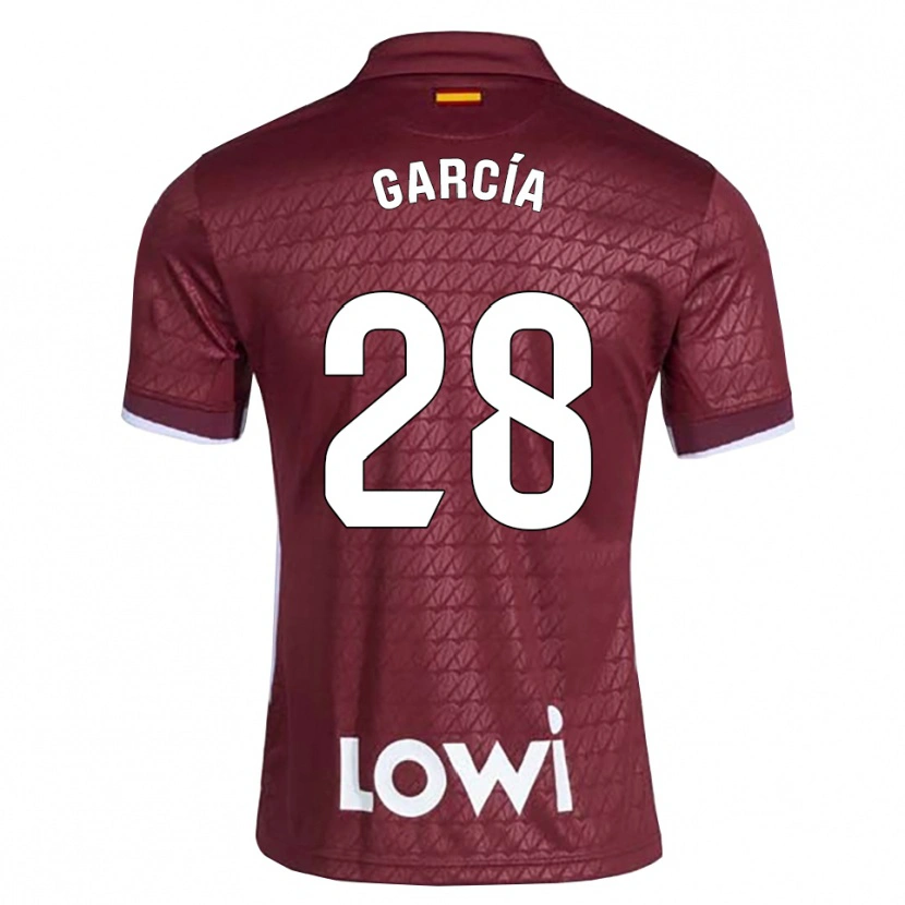 Danxen Kinderen Hugo García #28 Donkerrood Wit Uitshirt Uittenue 2026/27 T-Shirt België