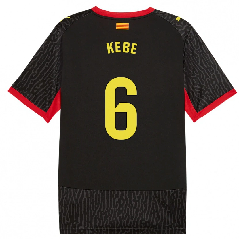Danxen Kinderen Ibrahima Kébé #6 Zwart Geel Rood Uitshirt Uittenue 2026/27 T-Shirt België