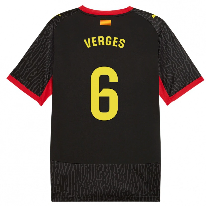 Danxen Kinderen Mar Vergés #6 Zwart Geel Rood Uitshirt Uittenue 2026/27 T-Shirt België