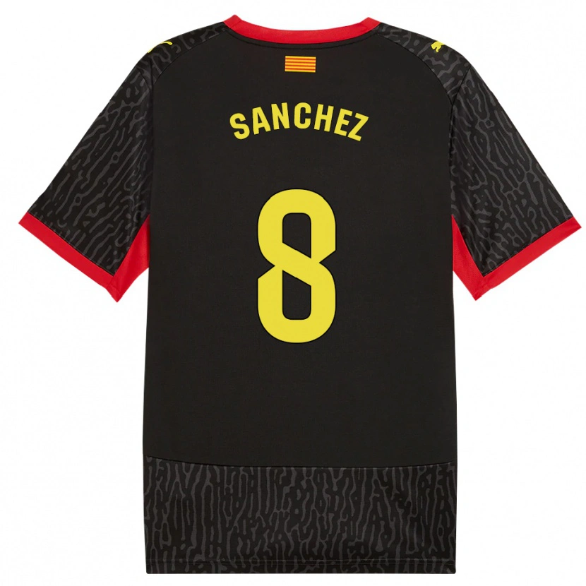 Danxen Kinderen Miguel Ángel Sánchez #8 Zwart Geel Rood Uitshirt Uittenue 2026/27 T-Shirt België