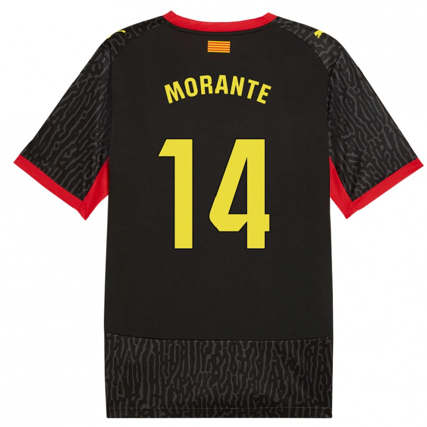 Danxen Kinderen Iván Morante #14 Zwart Geel Rood Uitshirt Uittenue 2026/27 T-Shirt België
