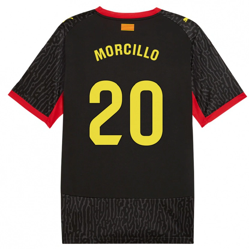 Danxen Kinderen Luis Morcillo #20 Zwart Geel Rood Uitshirt Uittenue 2026/27 T-Shirt België