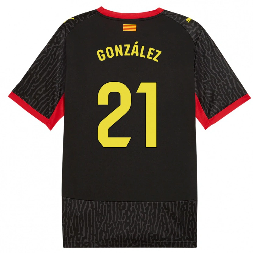 Danxen Kinderen Mario González #21 Zwart Geel Rood Uitshirt Uittenue 2026/27 T-Shirt België