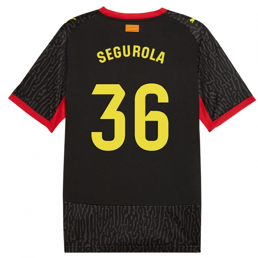 Danxen Kinderen Anartz Segurola #36 Zwart Geel Rood Uitshirt Uittenue 2026/27 T-Shirt België