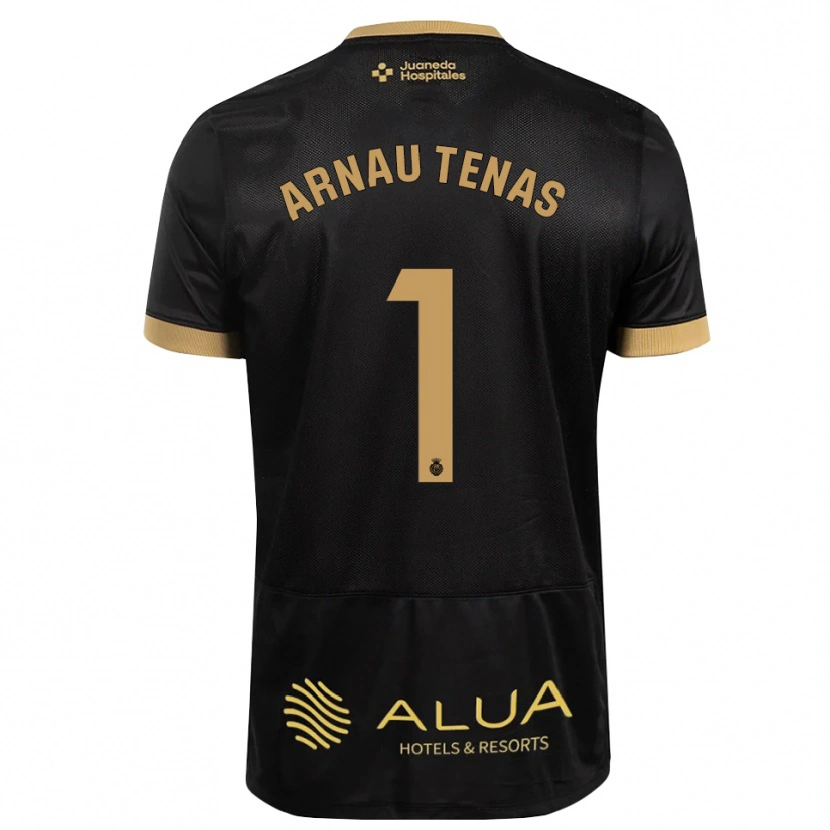 Danxen Kinderen Arnau Tenas #1 Zwart Zandbruin Zwaar Hout Uitshirt Uittenue 2026/27 T-Shirt België