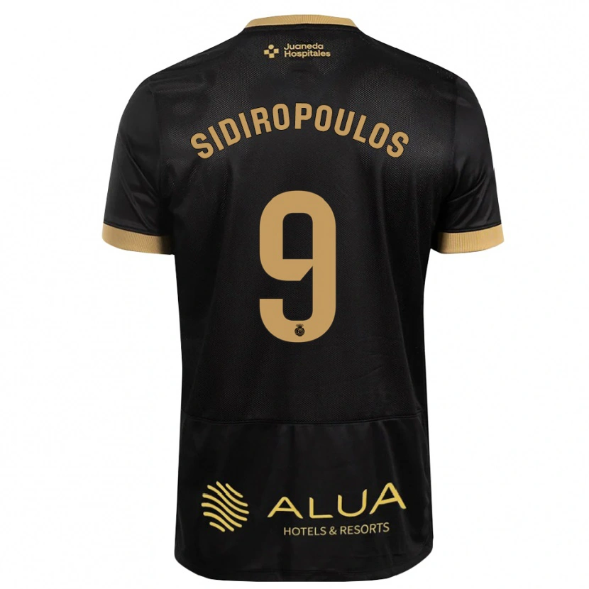 Danxen Kinderen Anastasios Sidiropoulos #9 Zwart Zandbruin Zwaar Hout Uitshirt Uittenue 2026/27 T-Shirt België