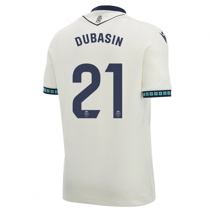 Danxen Kinderen Jonathan Dubasin #21 Wit Zwart Licht Hemelsblauw Uitshirt Uittenue 2026/27 T-Shirt België