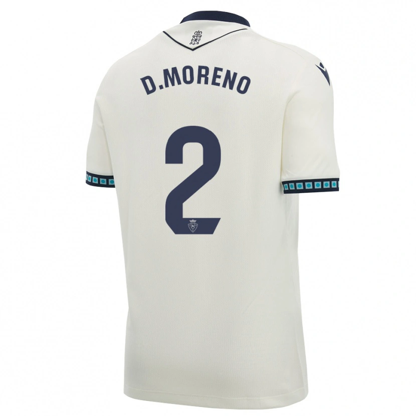 Danxen Kinderen Diego Moreno #2 Wit Zwart Licht Hemelsblauw Uitshirt Uittenue 2026/27 T-Shirt België