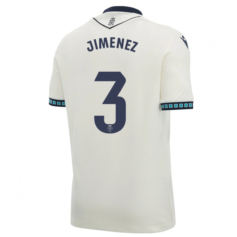 Danxen Kinderen Álex Jimenez #3 Wit Zwart Licht Hemelsblauw Uitshirt Uittenue 2026/27 T-Shirt België