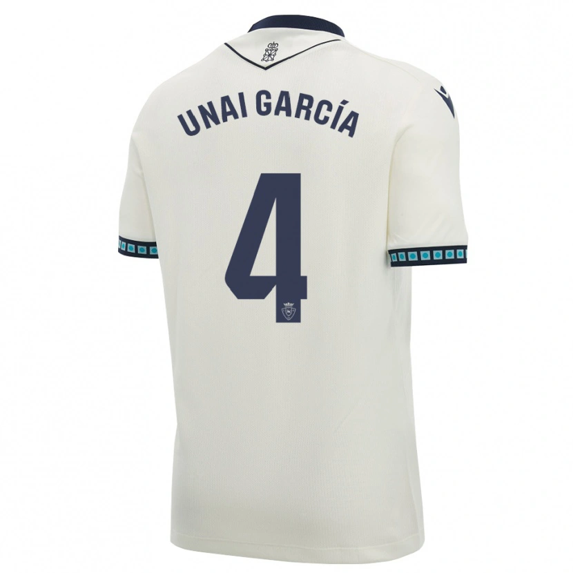 Danxen Kinderen Unai García #4 Wit Zwart Licht Hemelsblauw Uitshirt Uittenue 2026/27 T-Shirt België