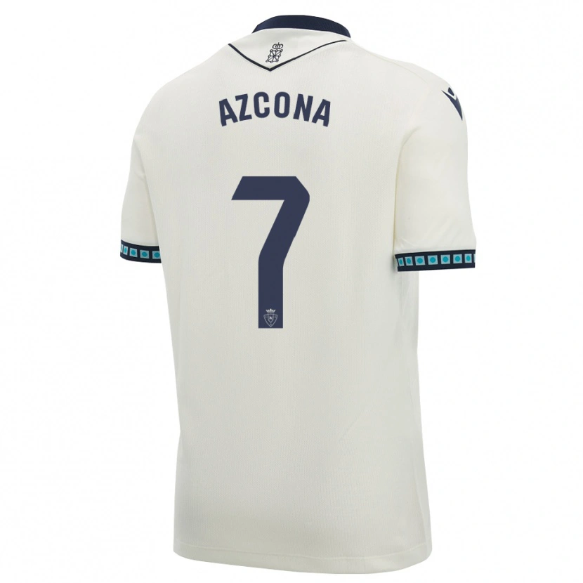 Danxen Kinderen Rubén Azcona #7 Wit Zwart Licht Hemelsblauw Uitshirt Uittenue 2026/27 T-Shirt België