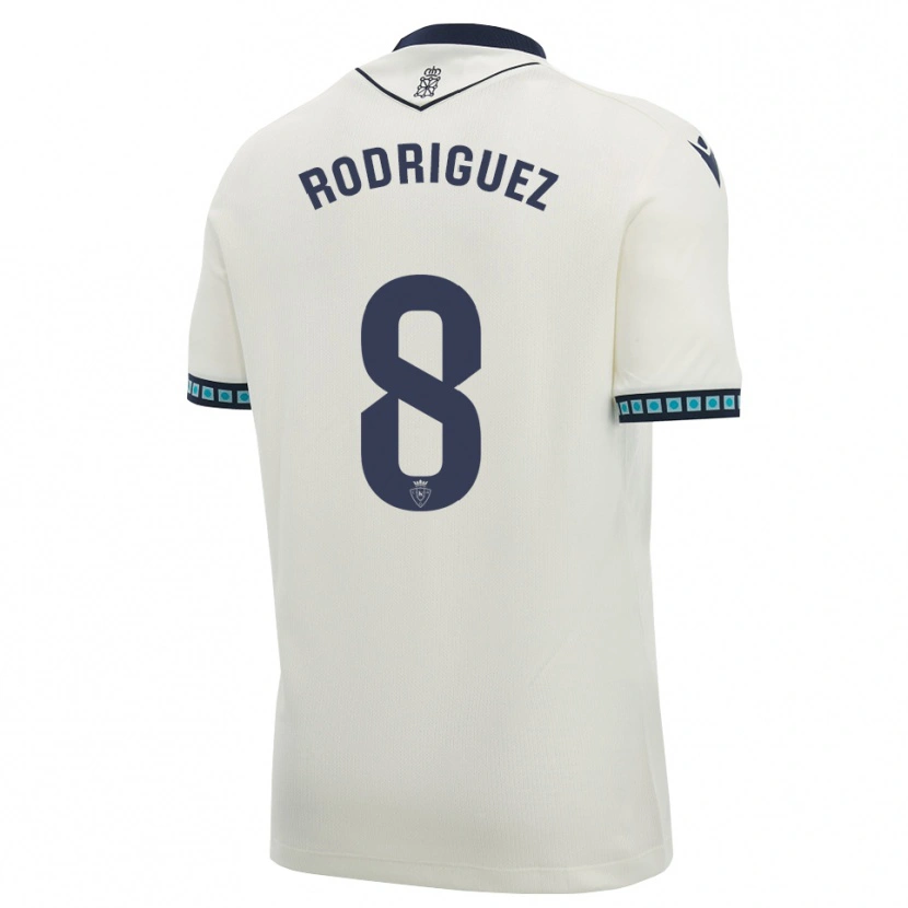 Danxen Kinderen Vanessa Rodríguez Iribarren #8 Wit Zwart Licht Hemelsblauw Uitshirt Uittenue 2026/27 T-Shirt België