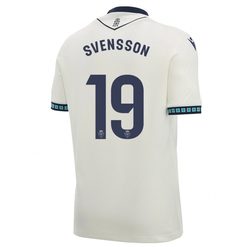 Danxen Kinderen Max Svensson #19 Wit Zwart Licht Hemelsblauw Uitshirt Uittenue 2026/27 T-Shirt België