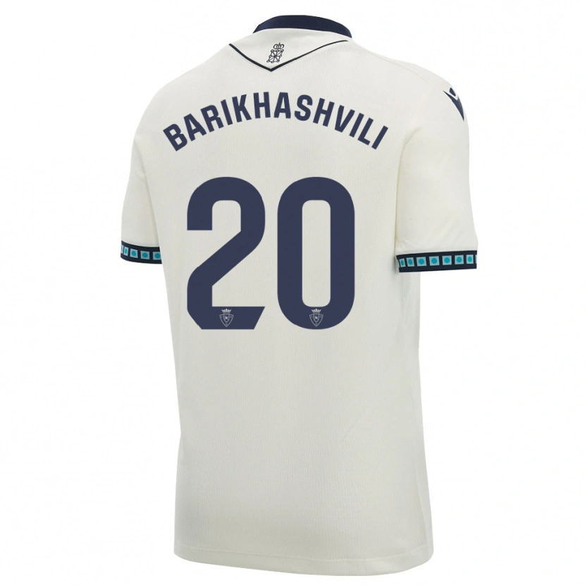 Danxen Kinderen Nika Barikhashvili #20 Wit Zwart Licht Hemelsblauw Uitshirt Uittenue 2026/27 T-Shirt België