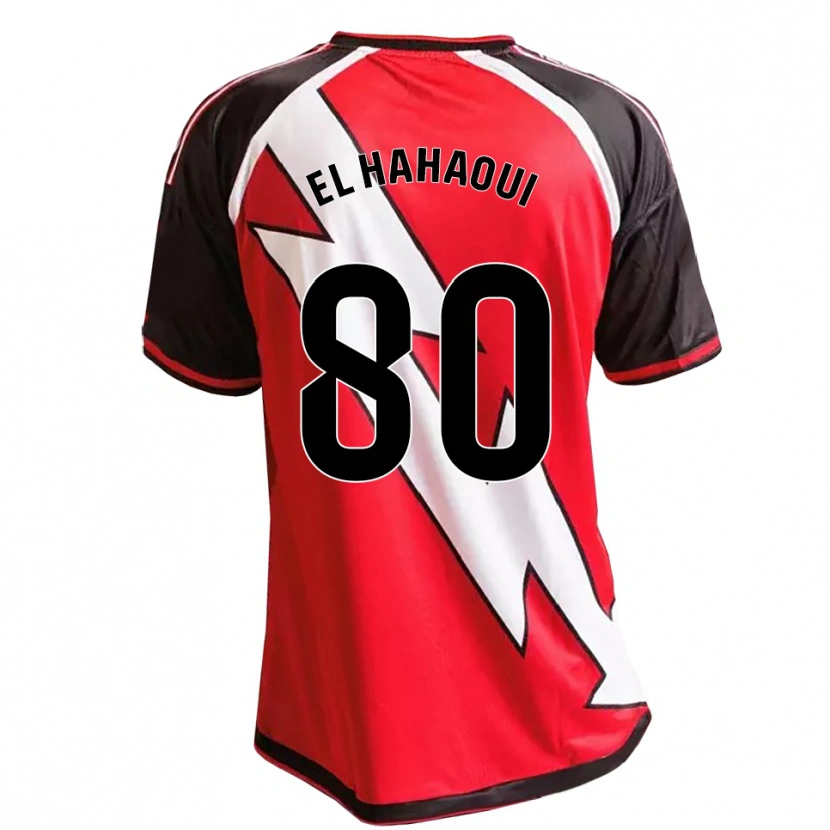 Danxen Kinderen Ayman El Hahaoui #80 Rood Zwart Wit Uitshirt Uittenue 2026/27 T-Shirt België