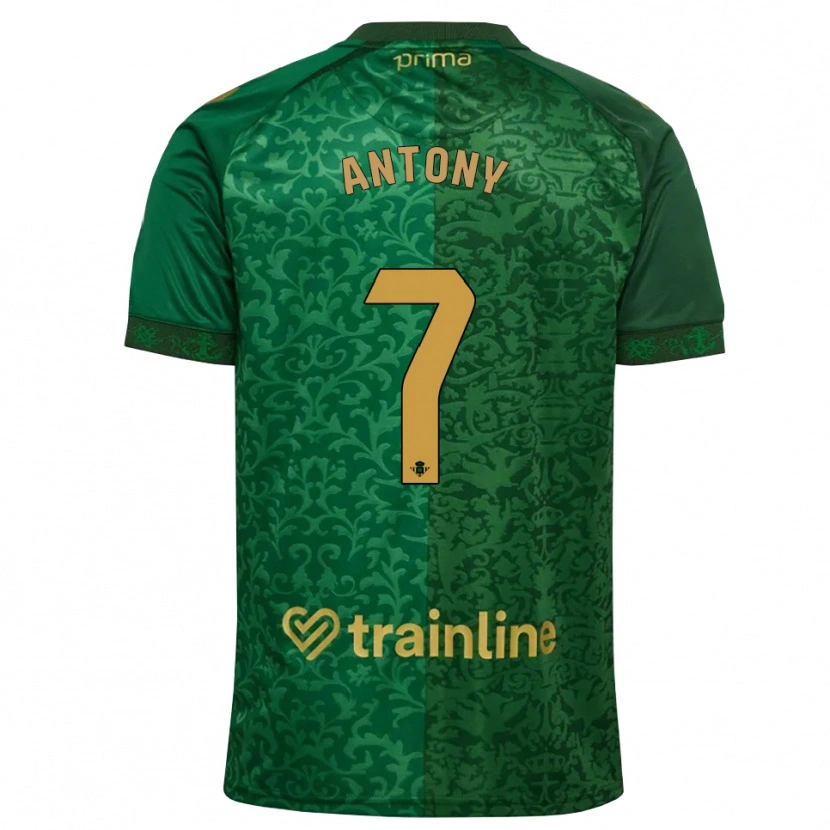 Danxen Kinderen Antony Matheus Dos Santos #7 Bosgroen Donker Goudenrood Uitshirt Uittenue 2026/27 T-Shirt België