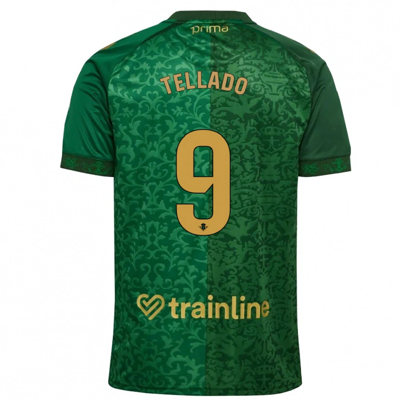 Danxen Kinderen Victor Tellado #9 Bosgroen Donker Goudenrood Uitshirt Uittenue 2026/27 T-Shirt België