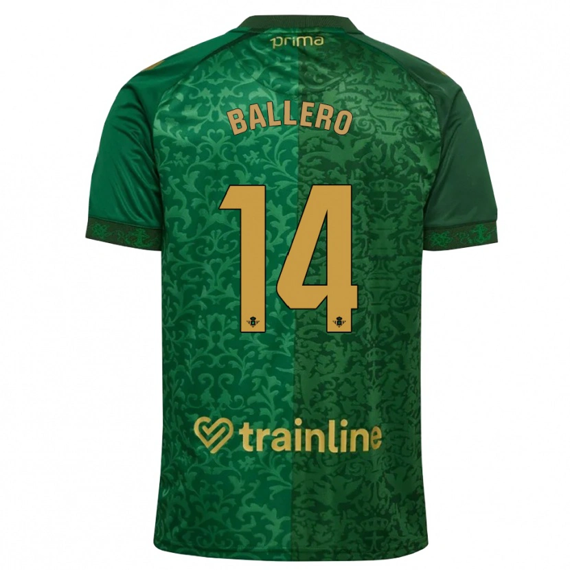 Danxen Kinderen Sander Ballero #14 Bosgroen Donker Goudenrood Uitshirt Uittenue 2026/27 T-Shirt België