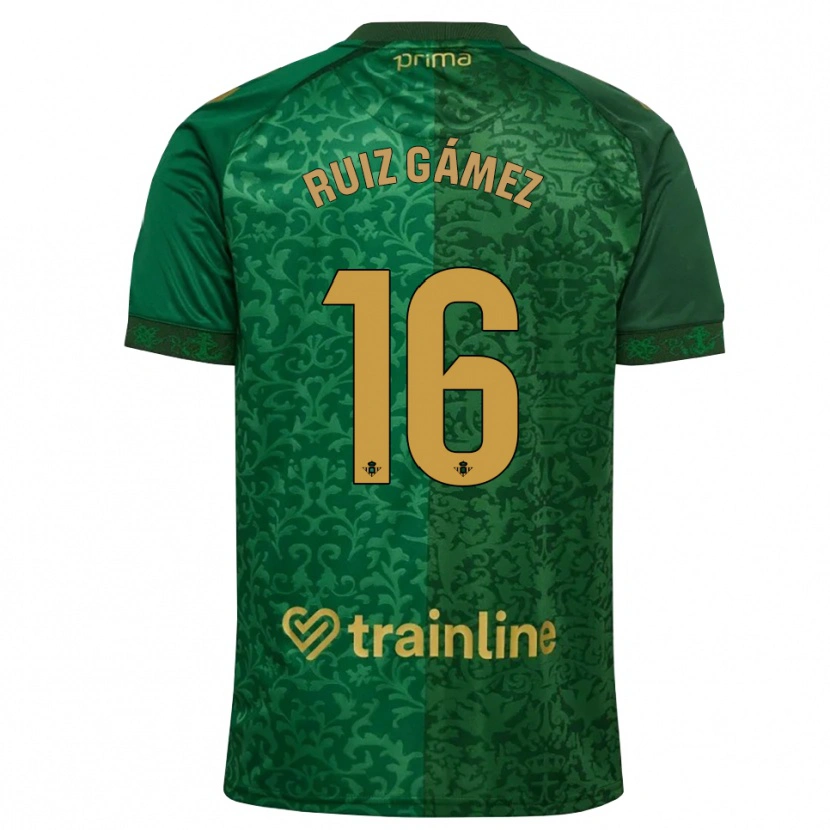 Danxen Kinderen María Ruiz #16 Bosgroen Donker Goudenrood Uitshirt Uittenue 2026/27 T-Shirt België