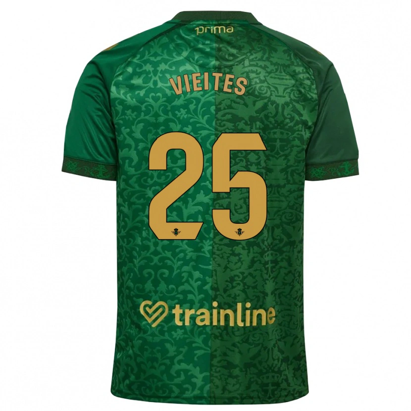 Danxen Kinderen Fran Vieites #25 Bosgroen Donker Goudenrood Uitshirt Uittenue 2026/27 T-Shirt België