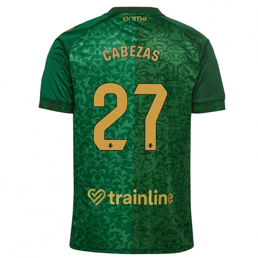 Danxen Kinderen Ángela Cabezas #27 Bosgroen Donker Goudenrood Uitshirt Uittenue 2026/27 T-Shirt België