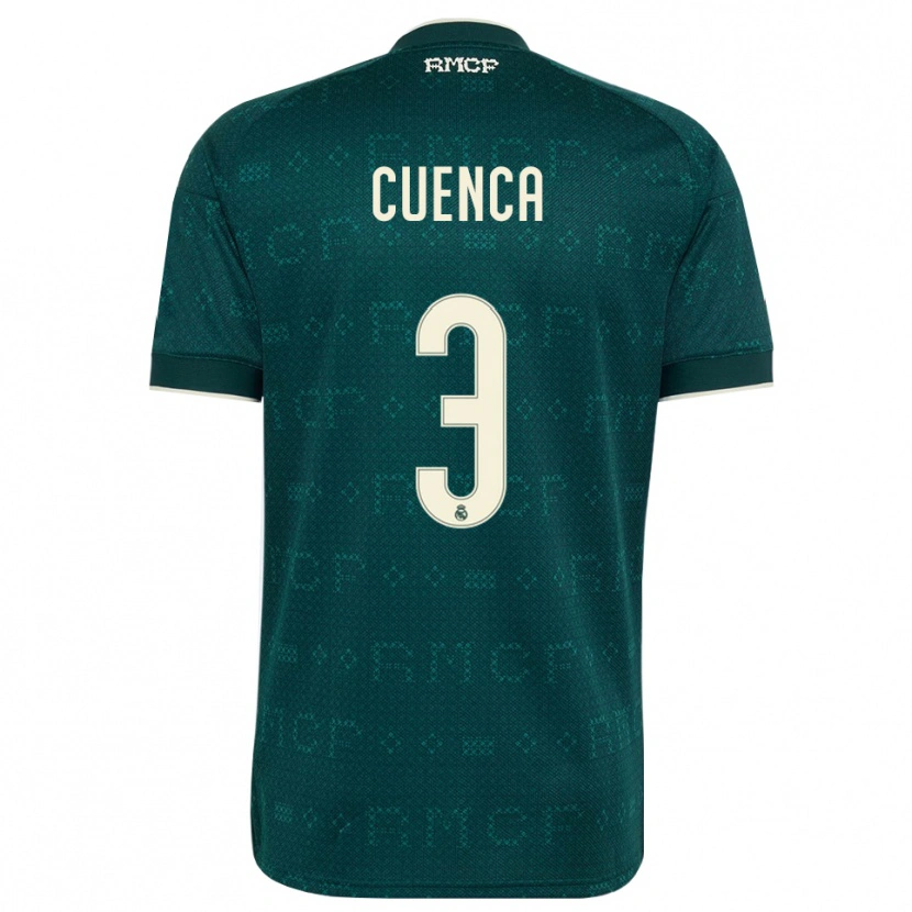 Danxen Kinderen David Cuenca #3 Donker Leigrijs Wit Uitshirt Uittenue 2026/27 T-Shirt België