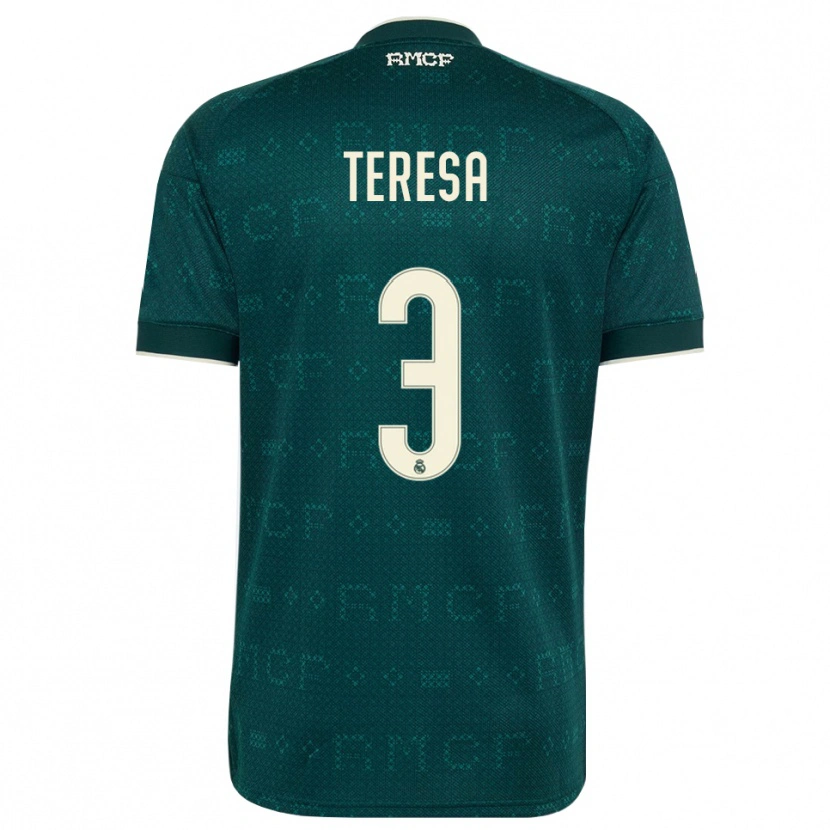 Danxen Kinderen Teresa Abelleira #3 Donker Leigrijs Wit Uitshirt Uittenue 2026/27 T-Shirt België