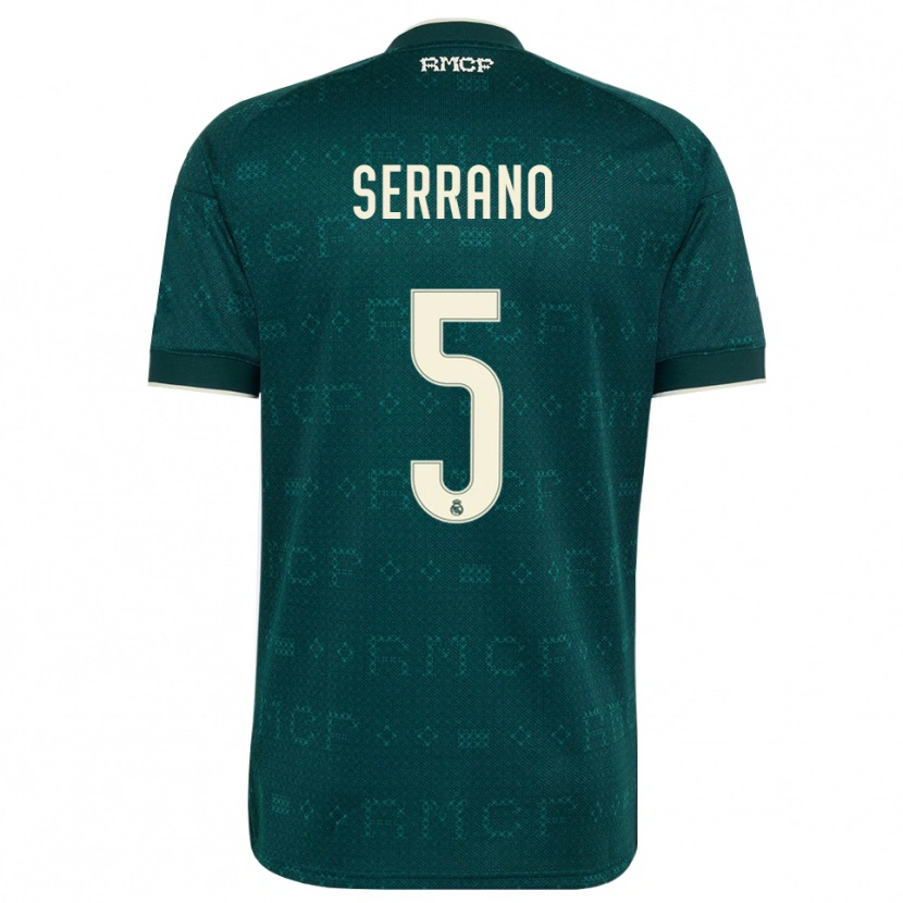 Danxen Kinderen Manu Serrano #5 Donker Leigrijs Wit Uitshirt Uittenue 2026/27 T-Shirt België