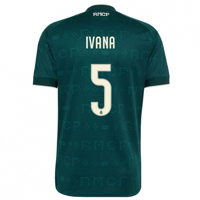 Danxen Kinderen Ivana Andres #5 Donker Leigrijs Wit Uitshirt Uittenue 2026/27 T-Shirt België