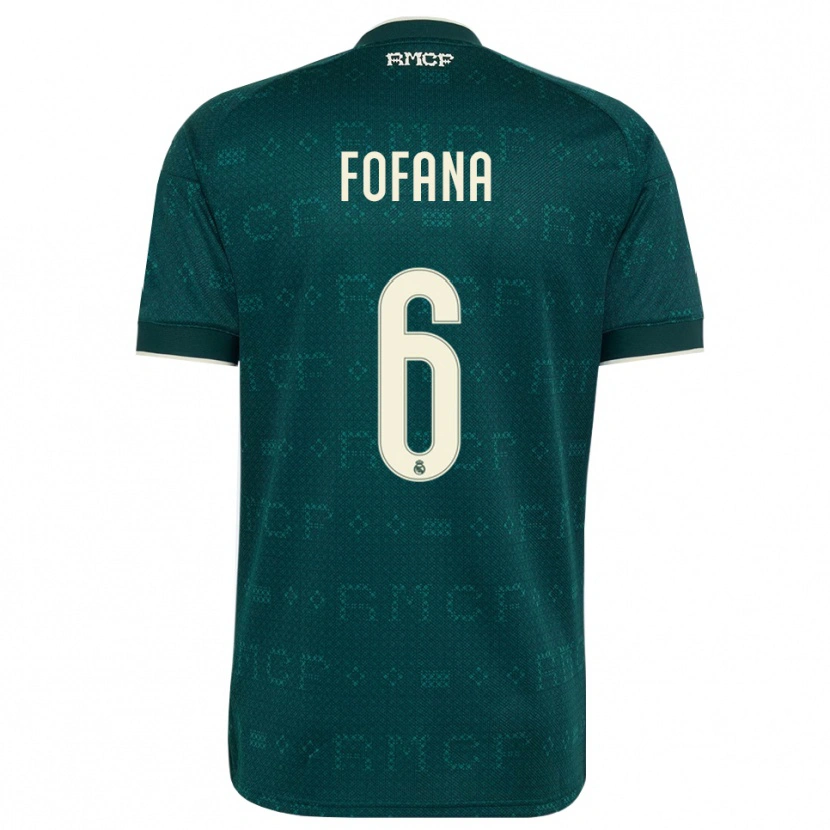 Danxen Kinderen Cherif Fofana #6 Donker Leigrijs Wit Uitshirt Uittenue 2026/27 T-Shirt België
