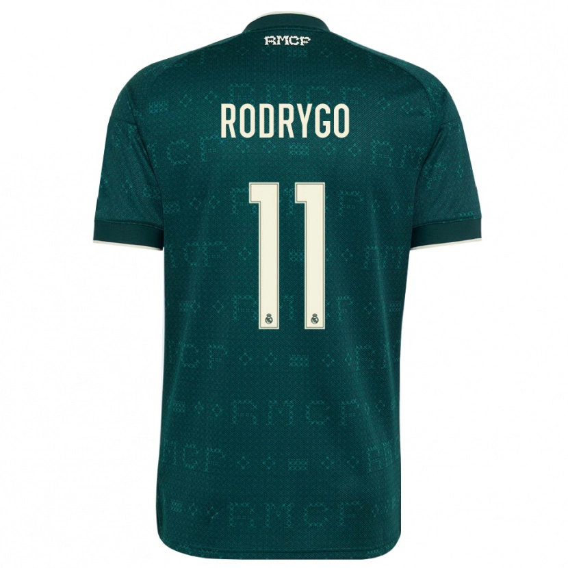 Danxen Kinderen Rodrygo Silva De Goes #11 Donker Leigrijs Wit Uitshirt Uittenue 2026/27 T-Shirt België