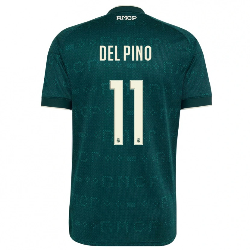 Danxen Kinderen Santiago Del Pino #11 Donker Leigrijs Wit Uitshirt Uittenue 2026/27 T-Shirt België