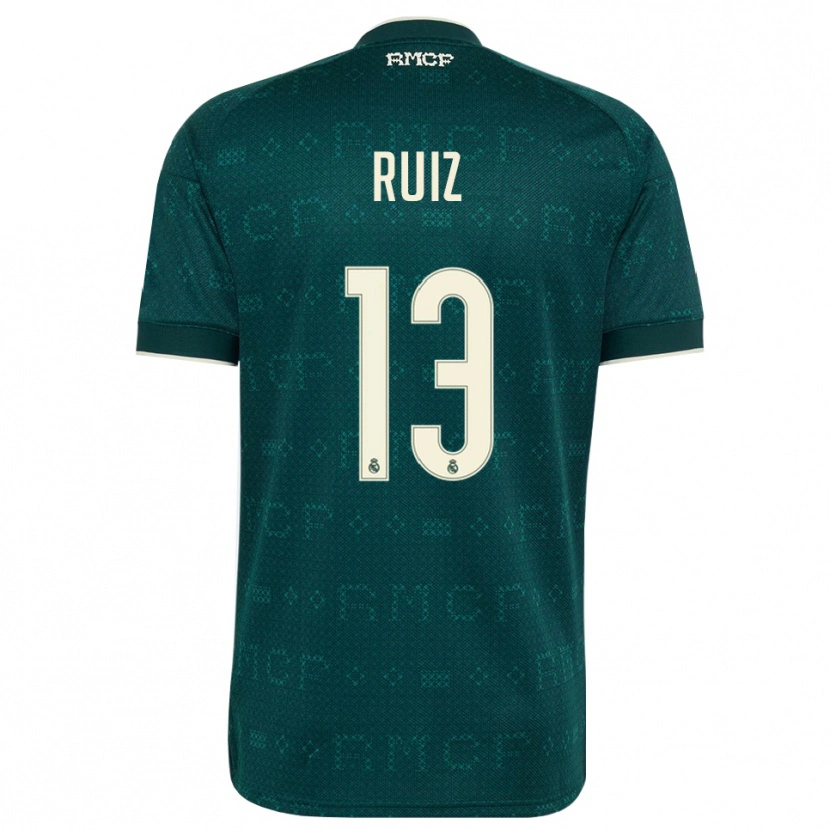 Danxen Kinderen Guillermo Ruiz #13 Donker Leigrijs Wit Uitshirt Uittenue 2026/27 T-Shirt België
