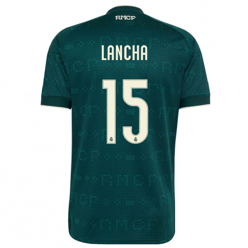 Danxen Kinderen Yeray Lancha #15 Donker Leigrijs Wit Uitshirt Uittenue 2026/27 T-Shirt België