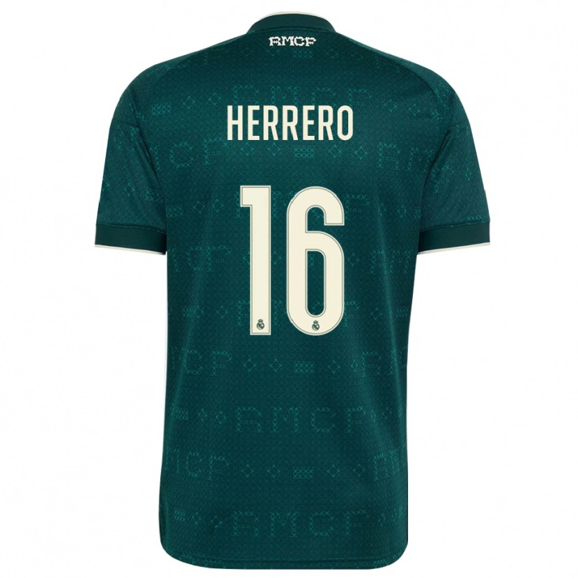 Danxen Kinderen Enrique Herrero #16 Donker Leigrijs Wit Uitshirt Uittenue 2026/27 T-Shirt België