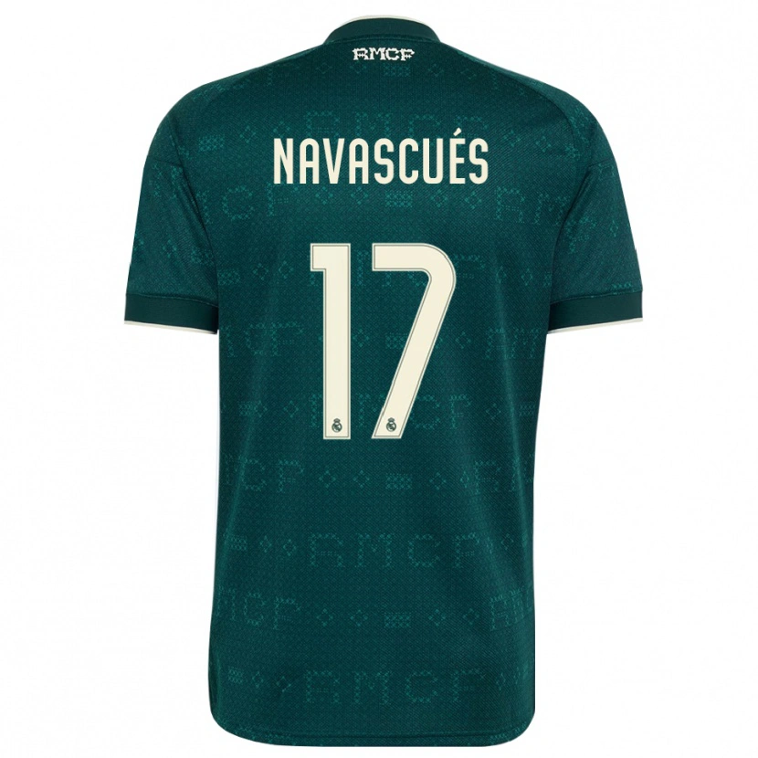 Danxen Kinderen Liberto Navascués #17 Donker Leigrijs Wit Uitshirt Uittenue 2026/27 T-Shirt België