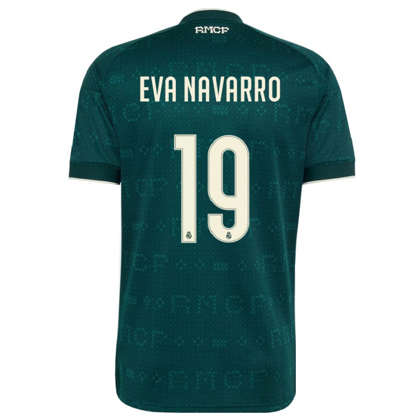 Danxen Kinderen Eva Navarro #19 Donker Leigrijs Wit Uitshirt Uittenue 2026/27 T-Shirt België