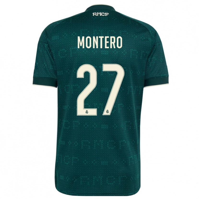 Danxen Kinderen Pablo Montero #27 Donker Leigrijs Wit Uitshirt Uittenue 2026/27 T-Shirt België