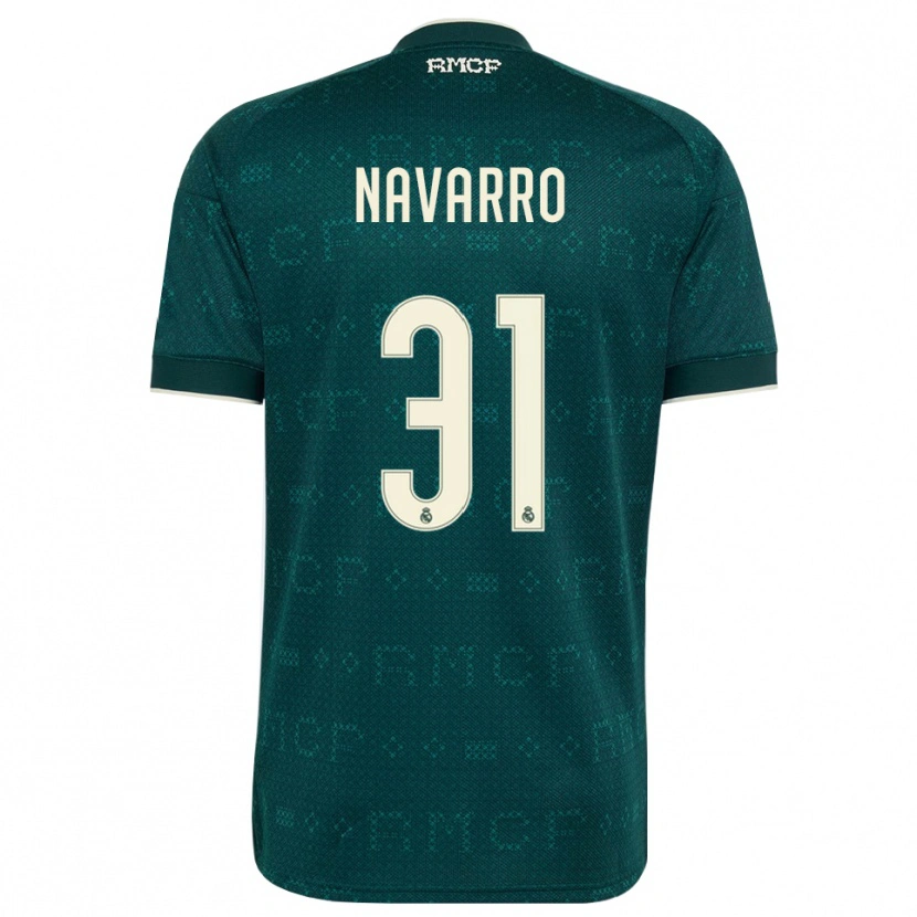 Danxen Kinderen Javi Navarro #31 Donker Leigrijs Wit Uitshirt Uittenue 2026/27 T-Shirt België
