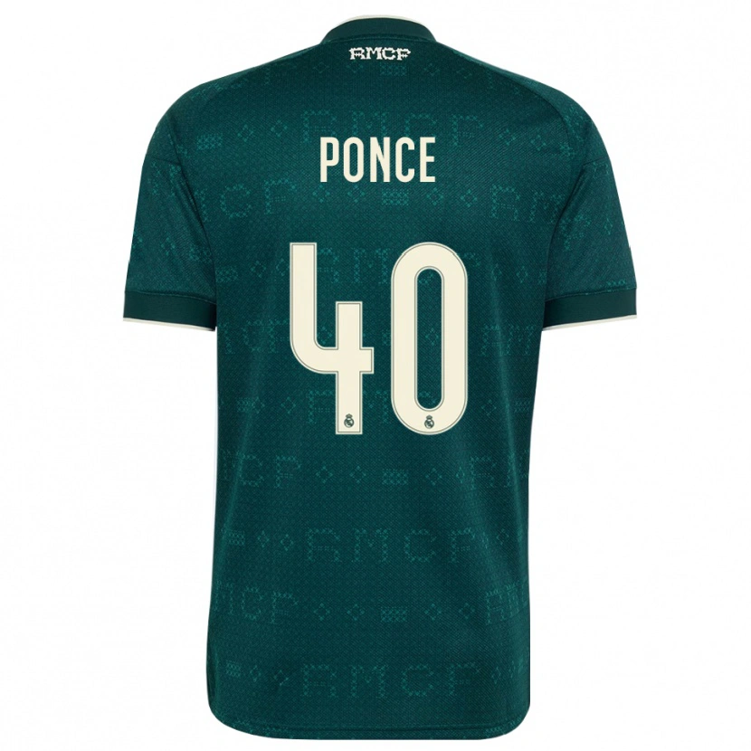 Danxen Kinderen Guille Ponce #40 Donker Leigrijs Wit Uitshirt Uittenue 2026/27 T-Shirt België