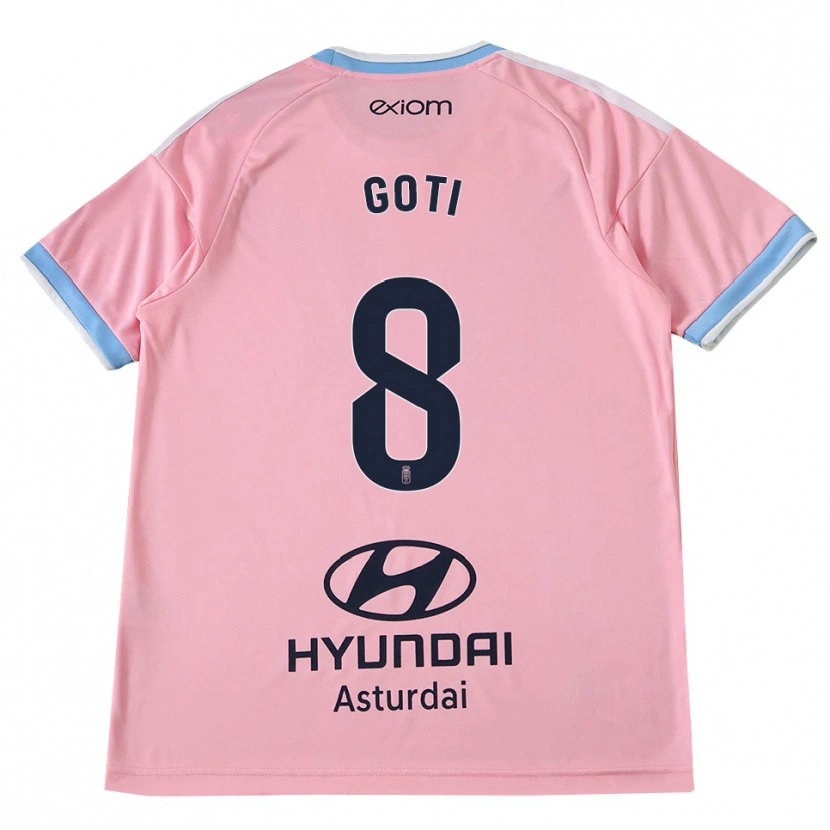 Danxen Kinderen Mikel Goti #8 Centaurieblauw Roze Uitshirt Uittenue 2026/27 T-Shirt België