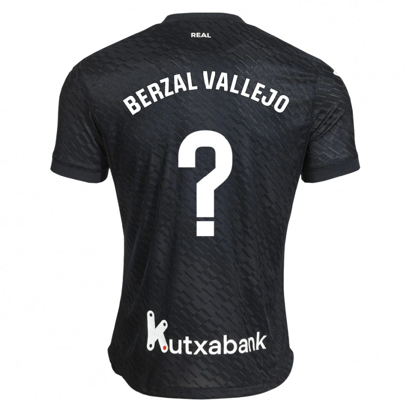 Danxen Kinderen Asier Berzal Vallejo #0 Zwart Wit Uitshirt Uittenue 2026/27 T-Shirt België